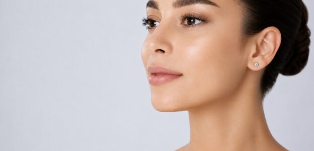 Woman with defined facial contours for filler, Sculptra and Ellansé treatment comparison at Luna Clinic KL