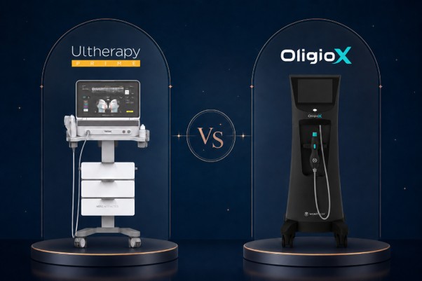 Oligio X and Ultherapy PRIME comparison for skin tightening and lifting at Luna Clinic KL